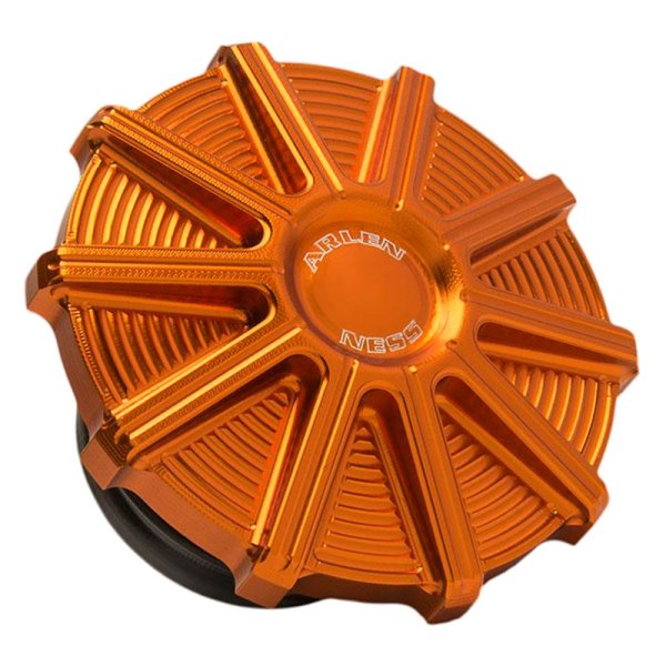 Arlen Ness® - 10-Gauge Vented Orange Gas Cap for V-Twin