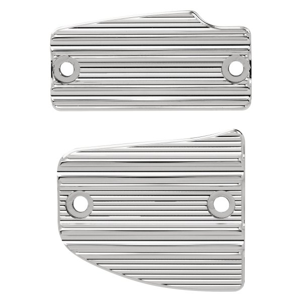 Arlen Ness® - Chrome 10-Gauge Master Cylinder Cover Front and Rear Kit