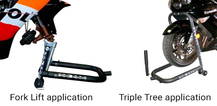 motorcycle front fork stand