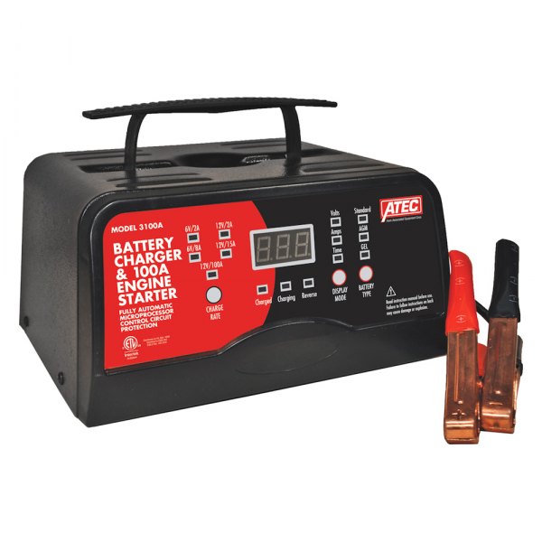 Associated Equipment® - Portable Smart Charger 6/12 Volt Full?Rate Charger With 100A Engine Start