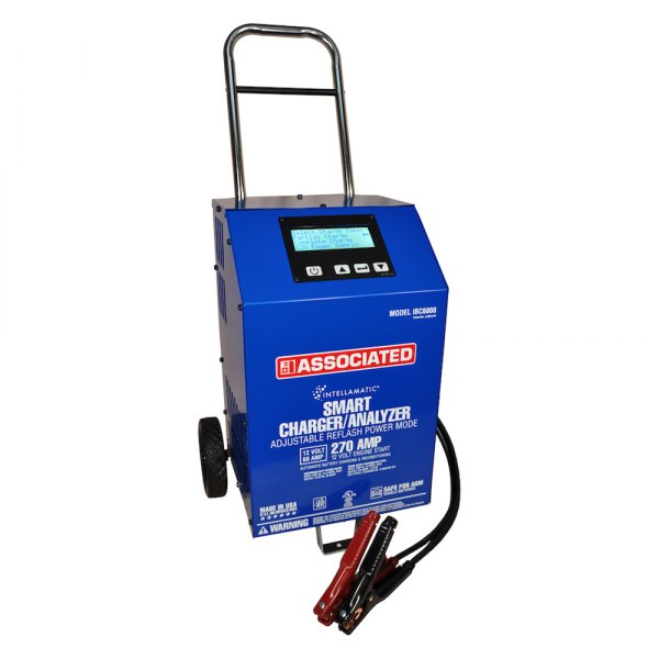 Associated Equipment® - Intellamatic™ 12 V Wheeled Battery Charger and Analyzer with Engine Starter