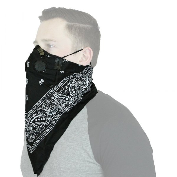 ATV Tek® - Pro Series Black Bandana Dust Mask (One Size, Black)