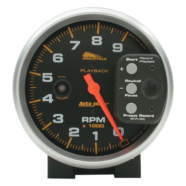 Auto Meter® - Pro-Cycle Series 5" 9000 RPM Pedestal Tachometer Gauge