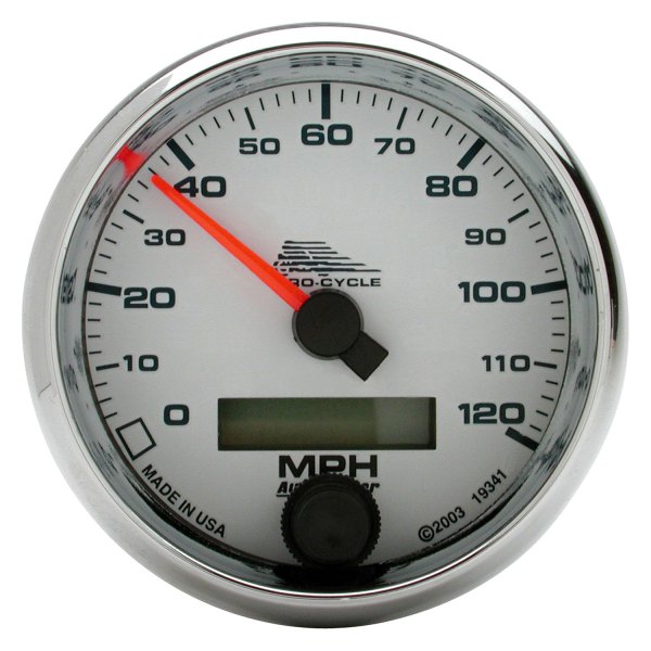 Auto Meter® - Pro-Cycle Series 2-5/8" 120 MPH Electronic Speedometer Gauge