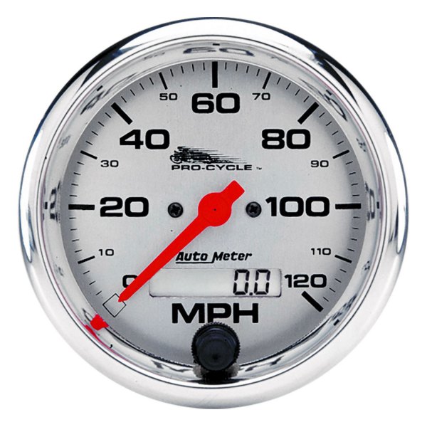 Auto Meter® - Pro-Cycle Series 3-3/4" 120 MPH Electronic Speedometer Gauge