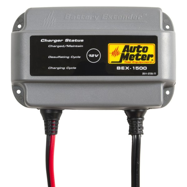 Auto Meter® - 12v 1.5 Charging Amps Compact Automatic Battery Charger and Extender