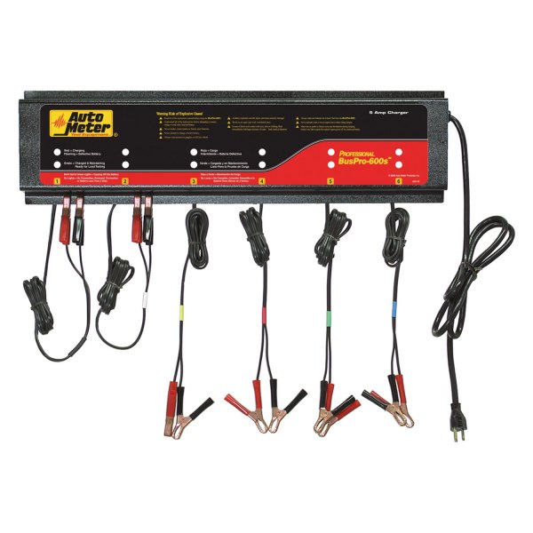 Auto Meter® - BusPro 600s™ 12V 5 Charging Amps 6 Units Stationary Smart Battery Charger Station
