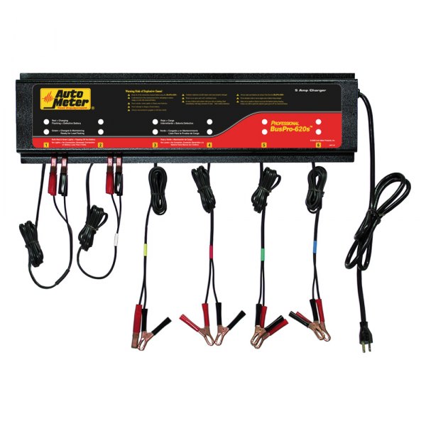 Auto Meter® - BusPro 620s™ 12V 5 Charging Amps 6 Units Stationary Smart Battery Charger Station