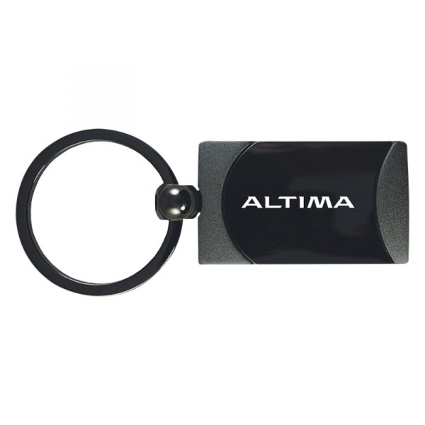 Autogold® - Altima Logo Gun Metal Two-Tone Rectangular Key Chain