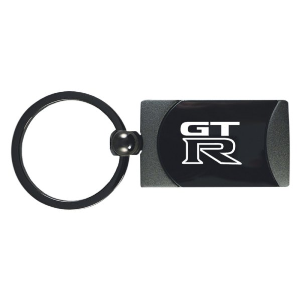 Autogold® - GTR Logo Gun Metal Two-Tone Rectangular Key Chain