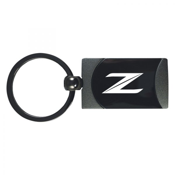 Autogold® - Z (New) Logo Gun Metal Two-Tone Rectangular Key Chain