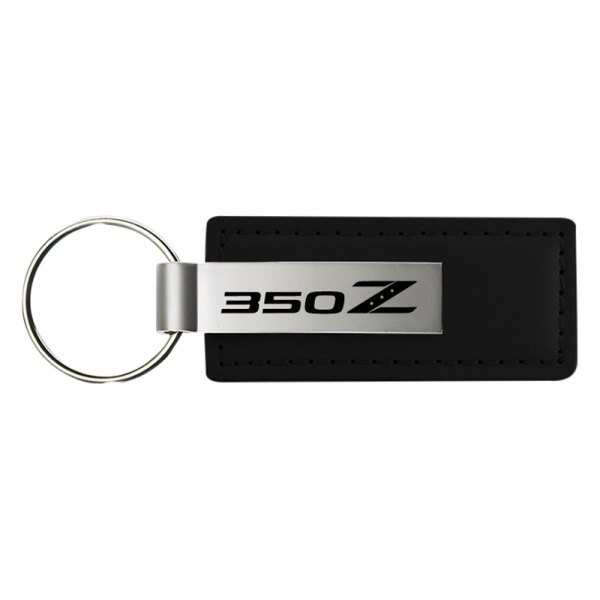 Autogold® - 350Z Logo Black Leather Key Chain