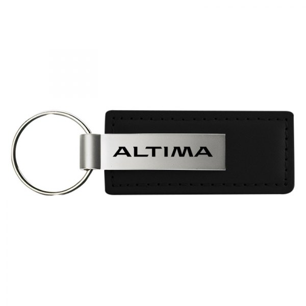 Autogold® - Altima Logo Black Leather Key Chain