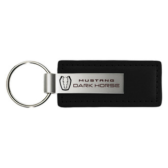 Autogold® - Mustang Dark Horse Logo Leather Key Chain