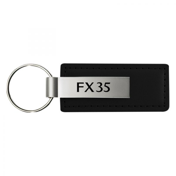 Autogold® - FX35 Logo Black Leather Key Chain