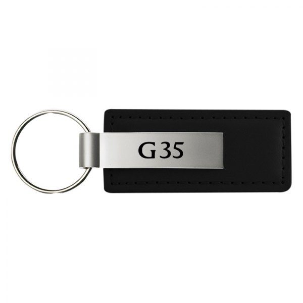 Autogold® - G35 Logo Black Leather Key Chain