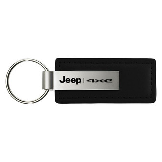Autogold® - Jeep 4xe Logo Leather Key Chain