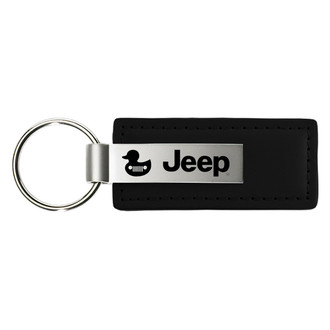 Autogold® - Jeep Duck Logo Leather Key Chain