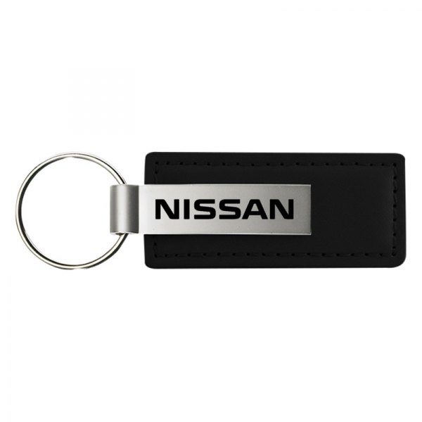 Autogold® - Nissan Black Leather Key Chain