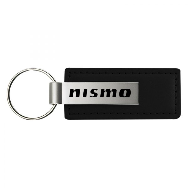 Autogold® - Nismo Logo Black Leather Key Chain