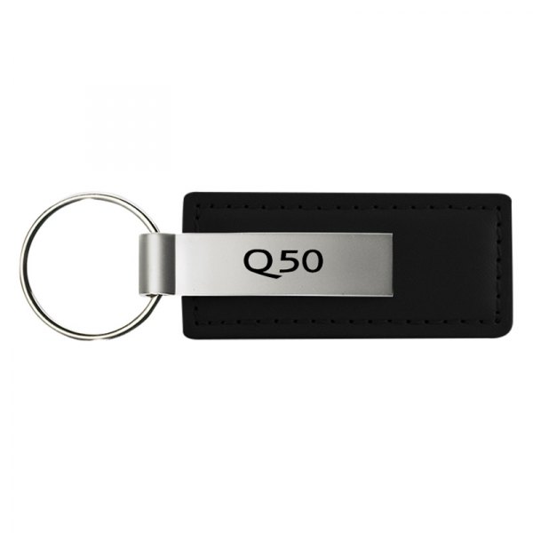 Autogold® - Q50 Logo Black Leather Key Chain