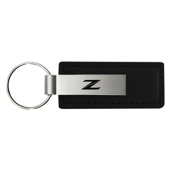 Autogold® - Z (New) Logo Black Leather Key Chain