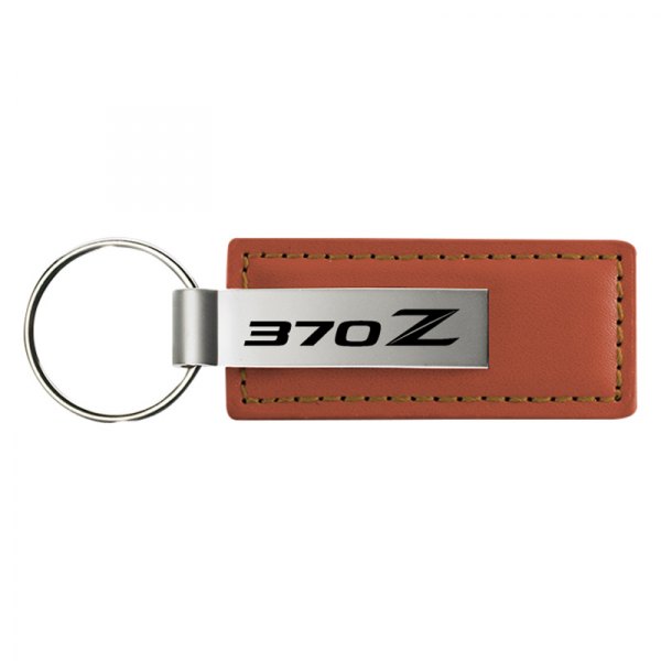Autogold® - 370Z Logo Brown Leather Key Chain