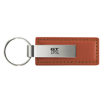 Autogold® - GTR Logo Brown Leather Key Chain