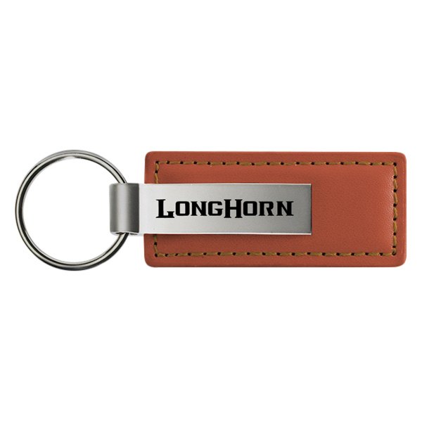 Autogold® - Longhorn Logo Brown Leather Key Chain