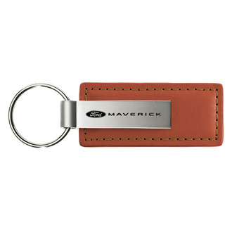 Autogold® - Maverick 2022 Logo Brown Leather Key Chain