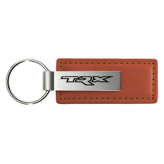 Autogold® - TRX Logo Brown Leather Key Chain