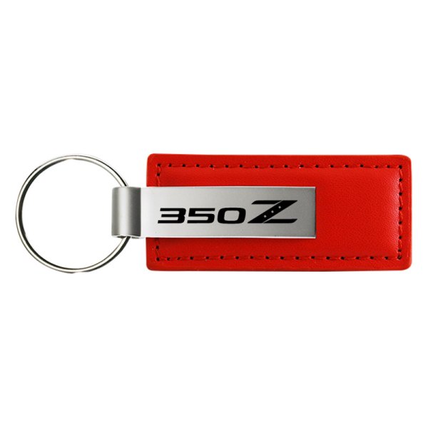 Autogold® - 350Z Logo Red Leather Key Chain
