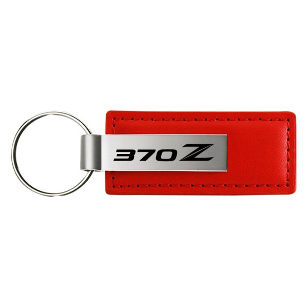 Autogold® - 370Z Logo Red Leather Key Chain