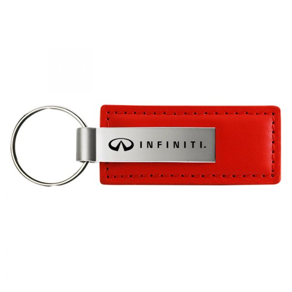 Autogold® - Infiniti Logo Red Leather Key Chain