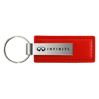 Autogold® - Infiniti Logo Red Leather Key Chain