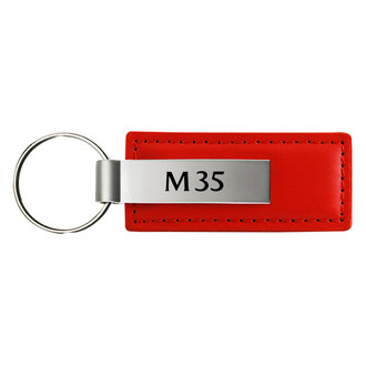 Autogold® - M35 Logo Red Leather Key Chain