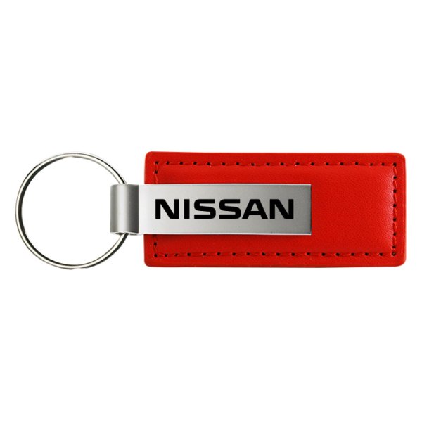 Autogold® - Nissan Red Leather Key Chain