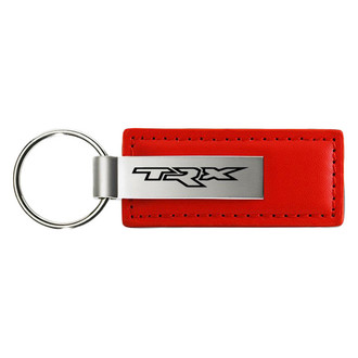 Autogold® - TRX Logo Red Leather Key Chain