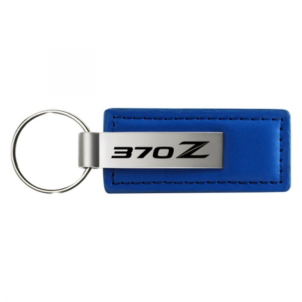 Autogold® - 370Z Logo Blue Leather Key Chain