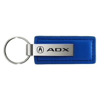 Autogold® - ADX Logo Blue Leather Key Chain