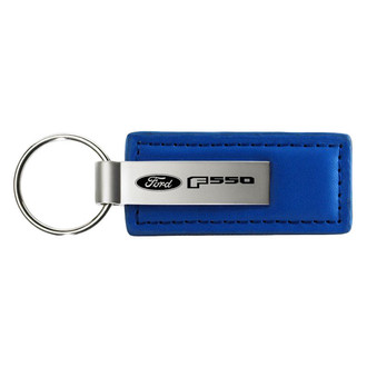 Autogold® - F-550 Logo Blue Leather Key Chain