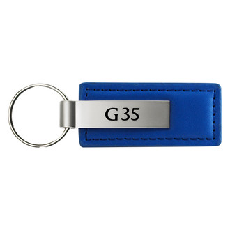 Autogold® - G35 Logo Blue Leather Key Chain