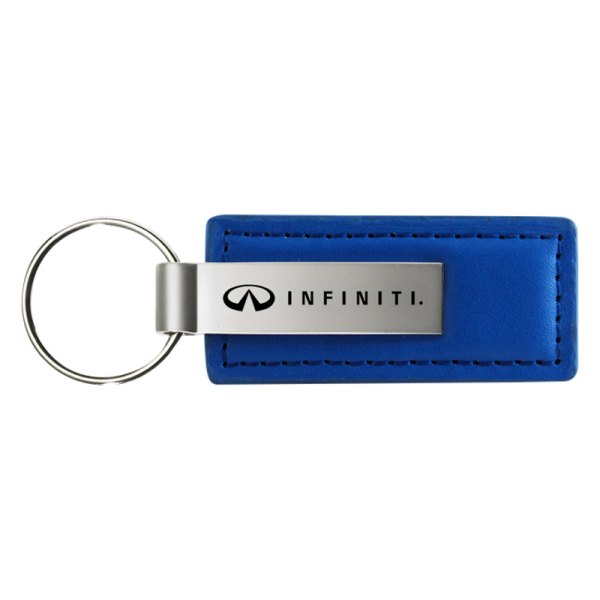 Autogold® - Infiniti Logo Blue Leather Key Chain