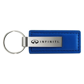 Autogold® - Infiniti Logo Blue Leather Key Chain