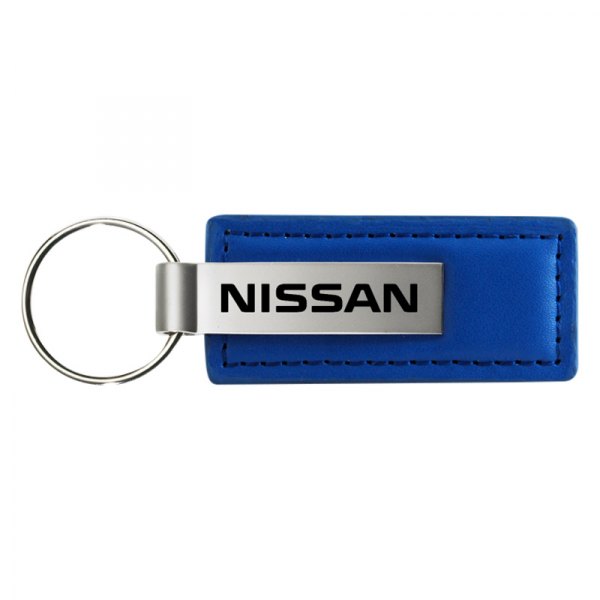 Autogold® - Nissan Blue Leather Key Chain
