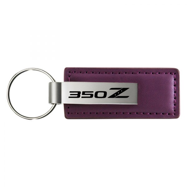 Autogold® - 350Z Logo Purple Leather Key Chain