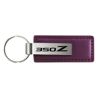 Autogold® - 350Z Logo Purple Leather Key Chain