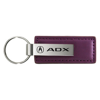 Autogold® - ADX Logo Purple Leather Key Chain