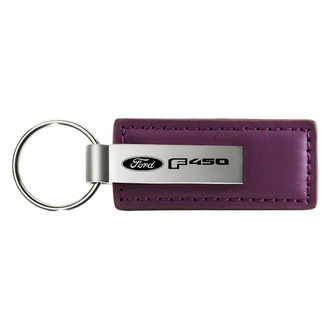 Autogold® - F-450 Logo Purple Leather Key Chain