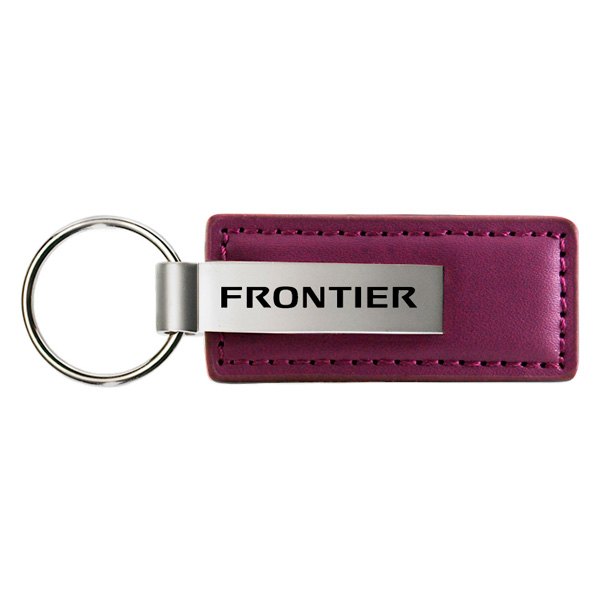 Autogold® - Frontier Logo Purple Leather Key Chain